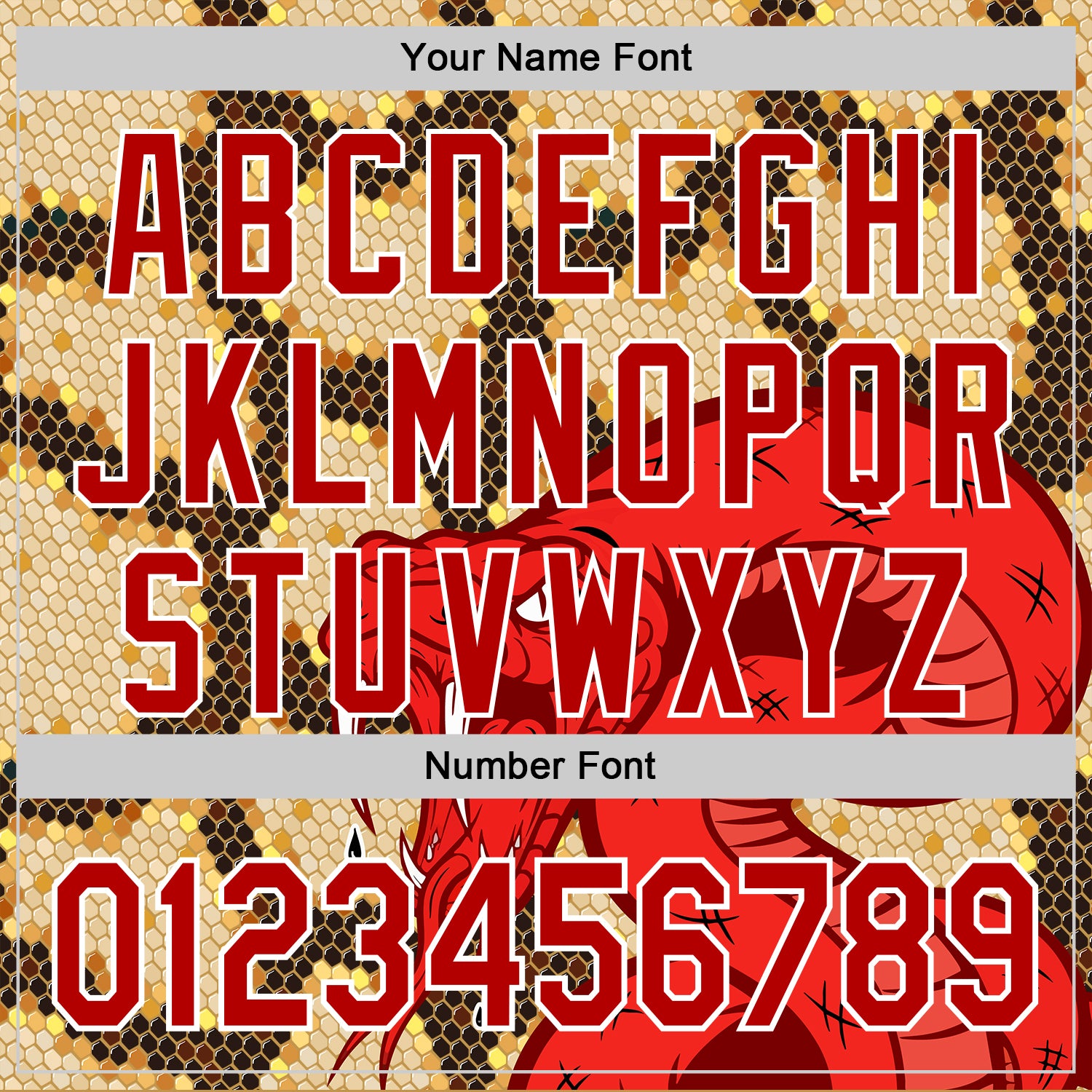 Custom Stitched Old Gold Red Black-White 3D Pattern Design Snake Skin Print Sportswear Pullover Sweatshirt Hoodie