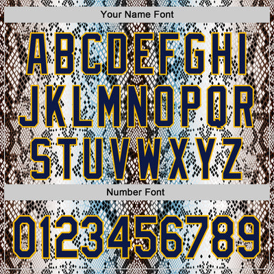 Custom Stitched White Navy Black Blue-Gold 3D Pattern Design Snake Skin Print Sportswear Pullover Sweatshirt Hoodie