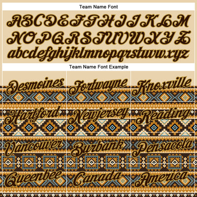 Custom Cream Brown-Old Gold 3D Pattern Design Western Cowboy Tribal Ethnic Sports Pullover Sweatshirt Hoodie
