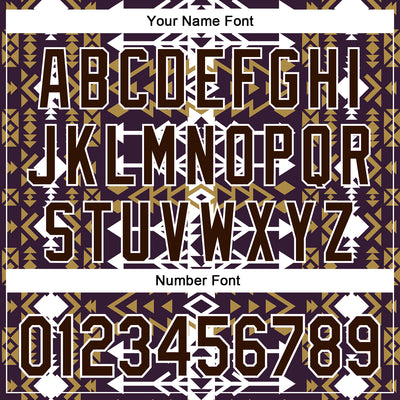 Custom Purple Brown-White 3D Pattern Design Western Cowboy Tribal Ethnic Sports Pullover Sweatshirt Hoodie