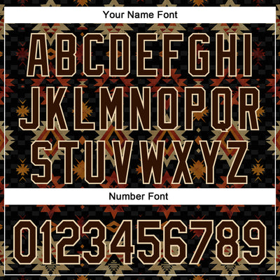 Custom Black Brown-City Cream 3D Pattern Design Western Cowboy Tribal Ethnic Sports Pullover Sweatshirt Hoodie