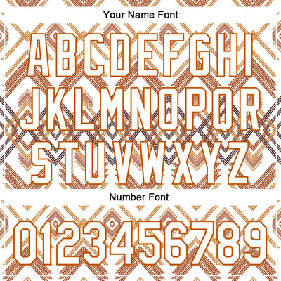 Custom White Texas Orange-Black 3D Pattern Design Western Cowboy Tribal Ethnic Sports Pullover Sweatshirt Hoodie