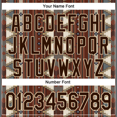 Custom Brown City Cream-Black 3D Pattern Design Western Cowboy Tribal Ethnic Sports Pullover Sweatshirt Hoodie