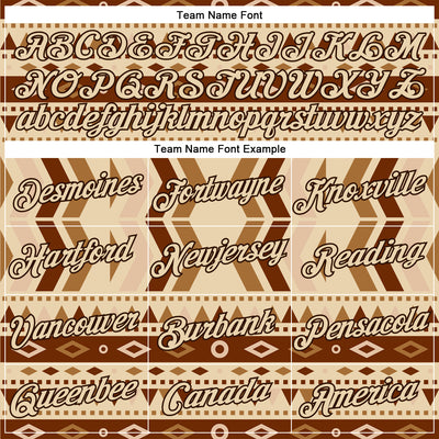 Custom City Cream Brown 3D Pattern Design Western Cowboy Tribal Ethnic Sports Pullover Sweatshirt Hoodie