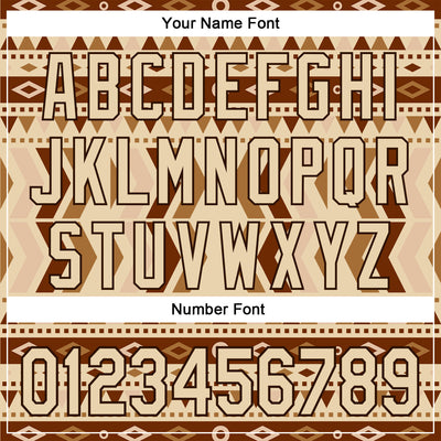 Custom City Cream Brown 3D Pattern Design Western Cowboy Tribal Ethnic Sports Pullover Sweatshirt Hoodie