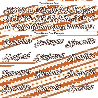 Custom White Orange-Brown 3D Pattern Design Western Cowboy Tribal Ethnic Sports Pullover Sweatshirt Hoodie