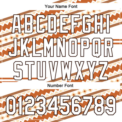 Custom White Orange-Brown 3D Pattern Design Western Cowboy Tribal Ethnic Sports Pullover Sweatshirt Hoodie