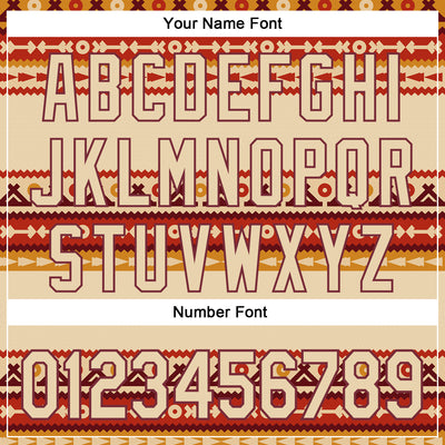 Custom City Cream Burgundy 3D Pattern Design Western Cowboy Tribal Ethnic Sports Pullover Sweatshirt Hoodie