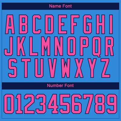 Custom Powder Blue Pink Navy-White 3D Splash Hockey Lace Neck Jersey