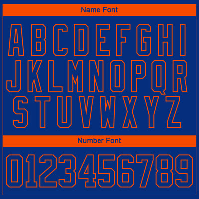 Custom Royal Orange-White 3D Splash Hockey Lace Neck Jersey