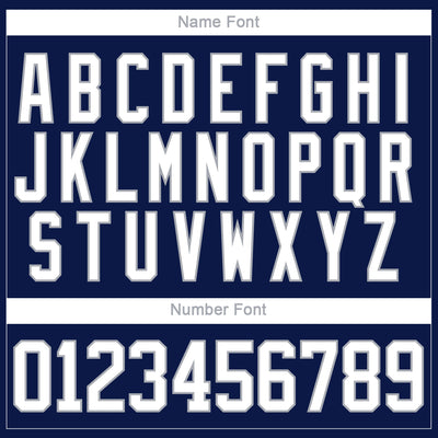 Custom Navy White-Gray 3D Splash Hockey Lace Neck Jersey