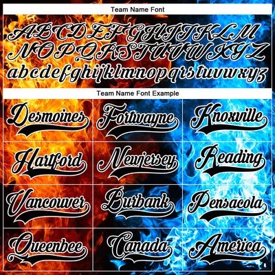 Custom Black White 3D Flame Hockey Lace Neck Jersey