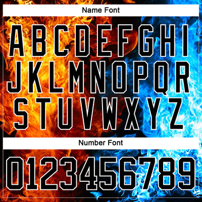 Custom Black White 3D Flame Hockey Lace Neck Jersey