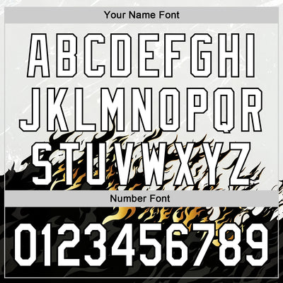 Custom White Black 3D Abstract Flame Sports Pullover Sweatshirt Hoodie