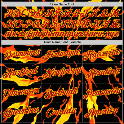 Custom Black Red-Yellow 3D Abstract Flame Sports Pullover Sweatshirt Hoodie