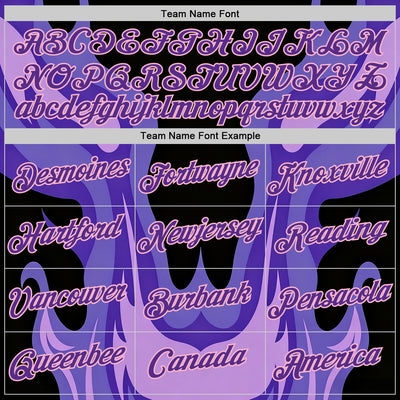 Custom Black Purple-Light Pink 3D Abstract Flame Sports Pullover Sweatshirt Hoodie