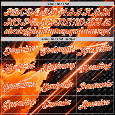 Custom Black Orange-White 3D Abstract Flame Sports Pullover Sweatshirt Hoodie