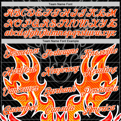 Custom Black Orange-White 3D Abstract Flame Sports Pullover Sweatshirt Hoodie