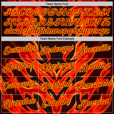 Custom Red Black-Yellow 3D Abstract Flame Sports Pullover Sweatshirt Hoodie