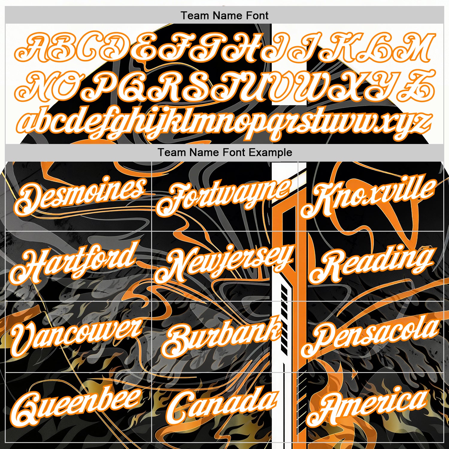 Custom Black White-Bay Orange 3D Abstract Flame Sports Pullover Sweatshirt Hoodie