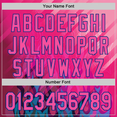 Custom Pink Blue-Royal 3D Abstract Flame Sports Pullover Sweatshirt Hoodie