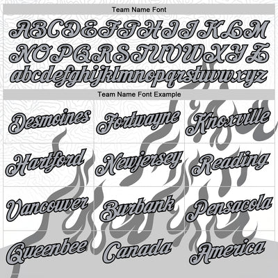 Custom White Gray-Black 3D Abstract Flame Sports Pullover Sweatshirt Hoodie