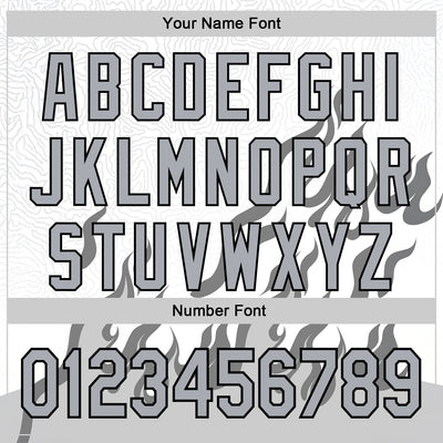 Custom White Gray-Black 3D Abstract Flame Sports Pullover Sweatshirt Hoodie