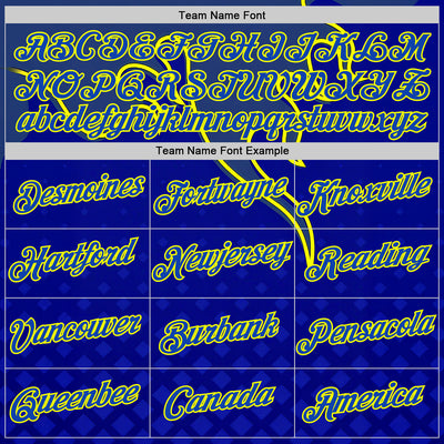 Custom Royal Thunder Blue-Yellow 3D Abstract Flame Sports Pullover Sweatshirt Hoodie