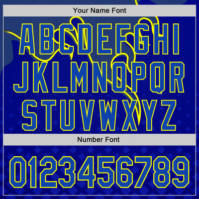 Custom Royal Thunder Blue-Yellow 3D Abstract Flame Sports Pullover Sweatshirt Hoodie