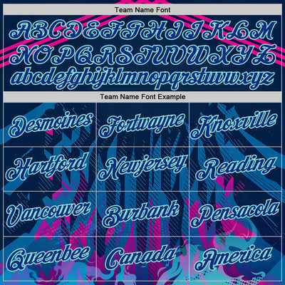 Custom Blue Royal Pink-Ice Blue 3D Abstract Flame Sports Pullover Sweatshirt Hoodie