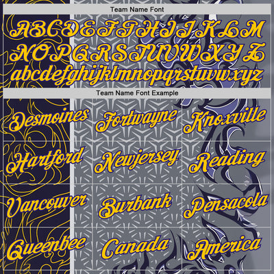 Custom Gray Yellow-Dark Purple 3D Abstract Flame Sports Pullover Sweatshirt Hoodie