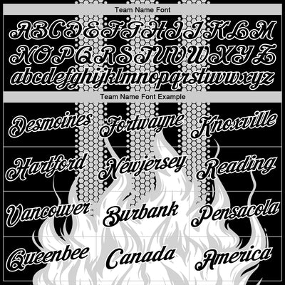 Custom Black White 3D Abstract Flame Sports Pullover Sweatshirt Hoodie