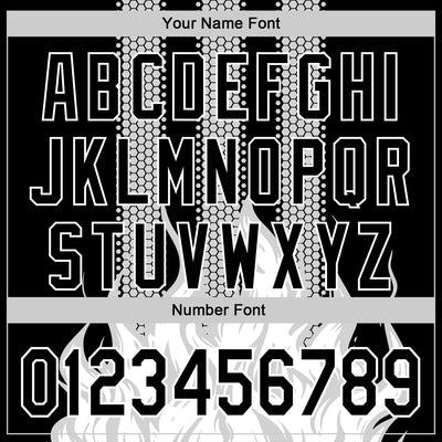 Custom Black White 3D Abstract Flame Sports Pullover Sweatshirt Hoodie