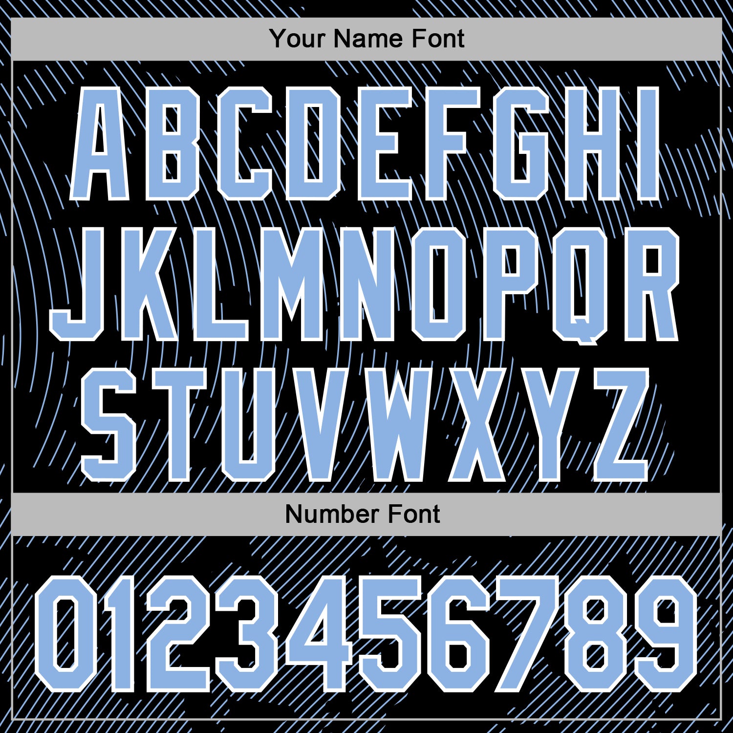 Custom Stitched Black Light Blue-White Curve Lines Sports Pullover Sweatshirt Hoodie