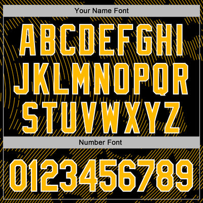 Custom Stitched Black Gold-White Curve Lines Sports Pullover Sweatshirt Hoodie