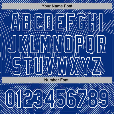 Custom Stitched Royal White Curve Lines Sports Pullover Sweatshirt Hoodie