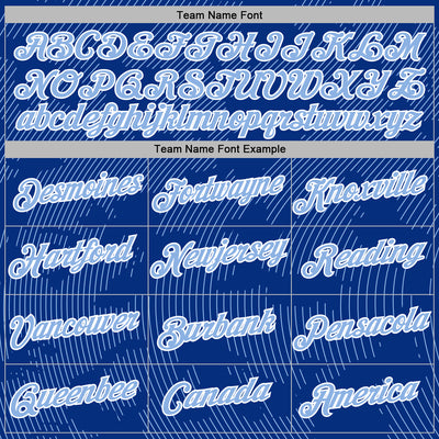 Custom Stitched Royal Light Blue-White Curve Lines Sports Pullover Sweatshirt Hoodie