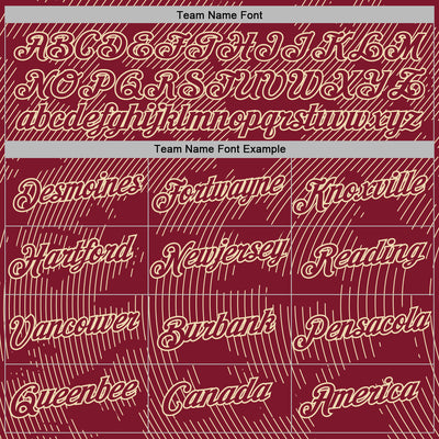 Custom Stitched Crimson Cream Curve Lines Sports Pullover Sweatshirt Hoodie