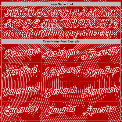 Custom Stitched Red White Curve Lines Sports Pullover Sweatshirt Hoodie