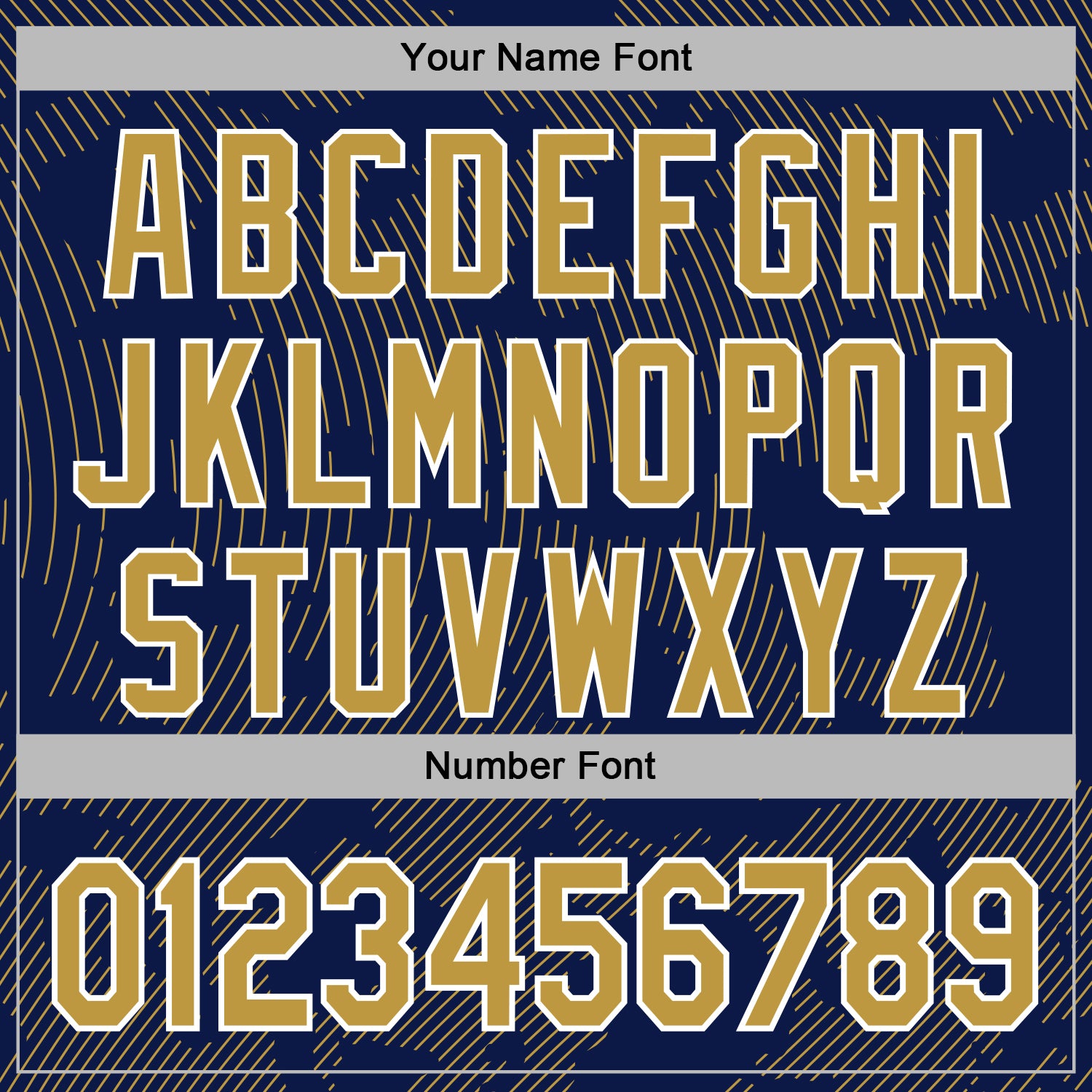 Custom Stitched Navy Old Gold-White Curve Lines Sports Pullover Sweatshirt Hoodie