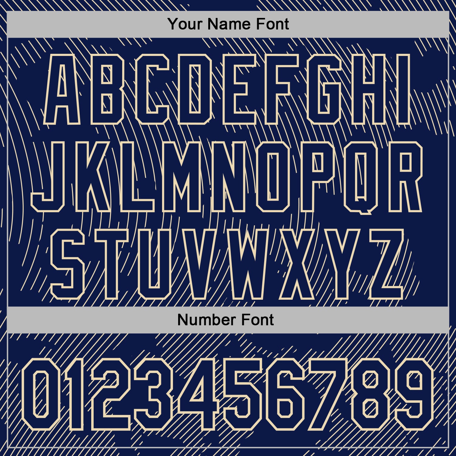 Custom Stitched Navy Cream Curve Lines Sports Pullover Sweatshirt Hoodie