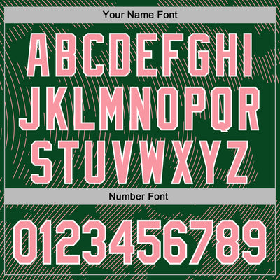 Custom Stitched Green Medium Pink-White Curve Lines Sports Pullover Sweatshirt Hoodie