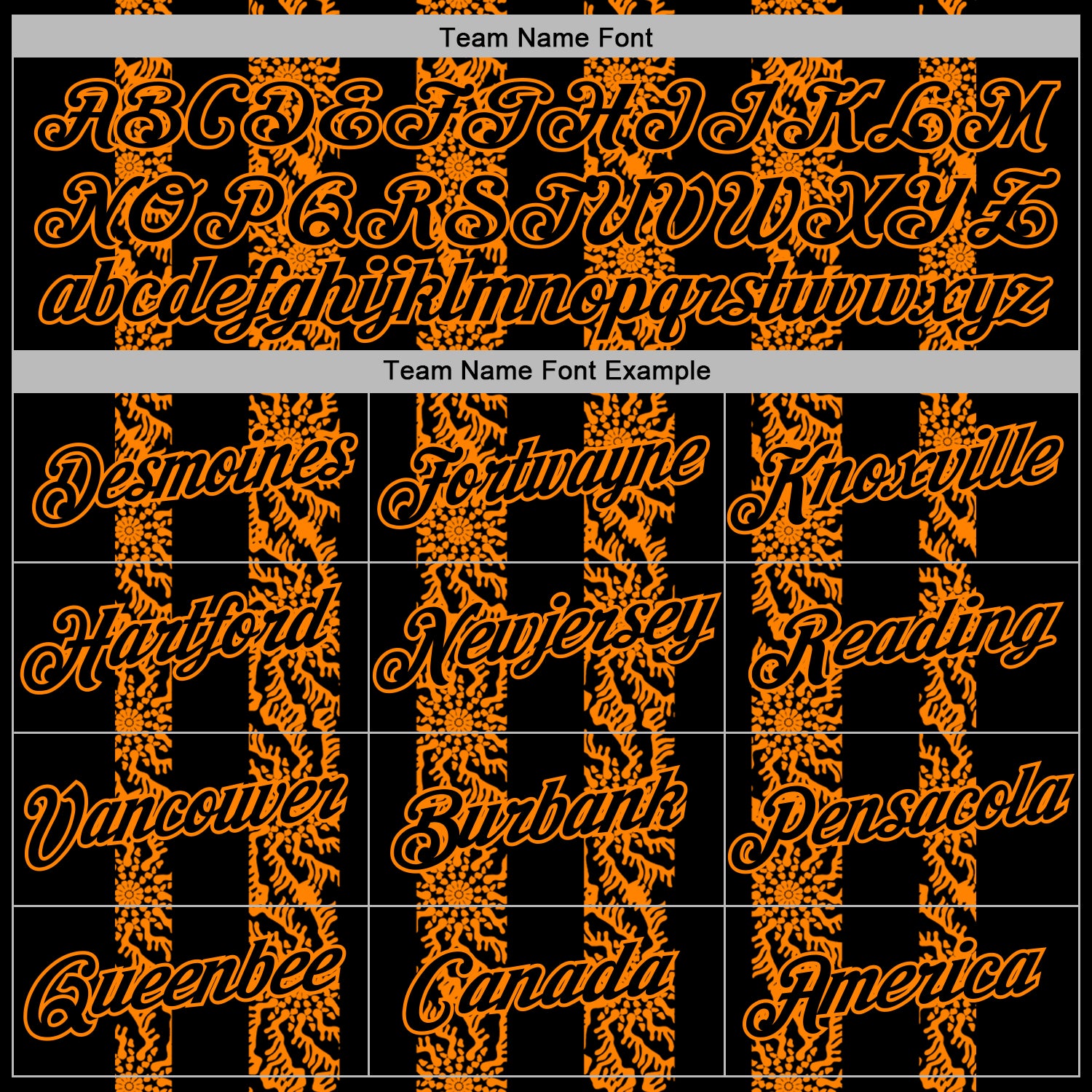 Custom Stitched Black Bay Orange Abstract Shape Pattern Sports Pullover Sweatshirt Hoodie