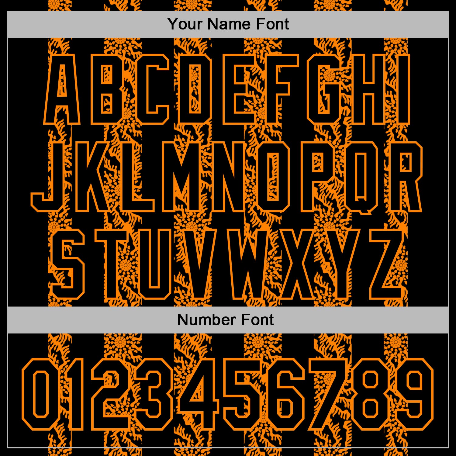 Custom Stitched Black Bay Orange Abstract Shape Pattern Sports Pullover Sweatshirt Hoodie