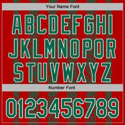 Custom Stitched Red Kelly Green-White Abstract Shape Pattern Sports Pullover Sweatshirt Hoodie