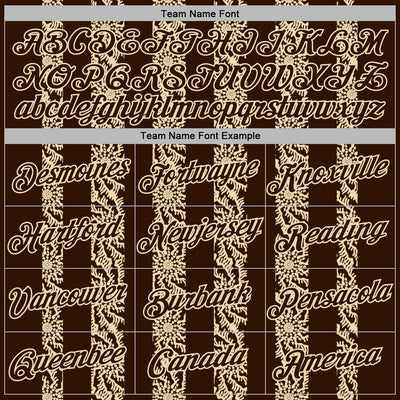 Custom Stitched Brown Cream Abstract Shape Pattern Sports Pullover Sweatshirt Hoodie