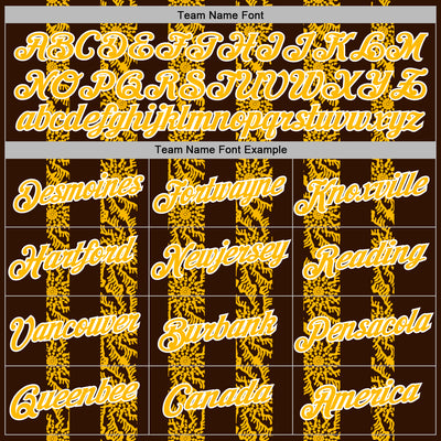 Custom Stitched Brown Gold-White Abstract Shape Pattern Sports Pullover Sweatshirt Hoodie