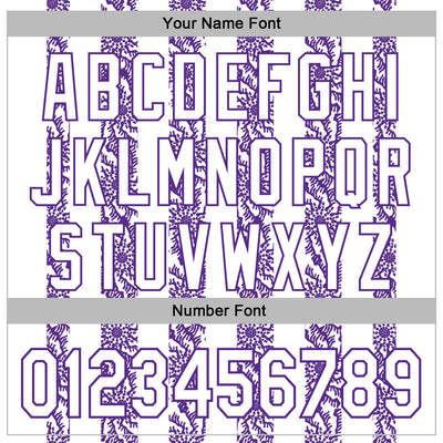 Custom Stitched White Purple Abstract Shape Pattern Sports Pullover Sweatshirt Hoodie