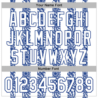 Custom Stitched White Royal Abstract Shape Pattern Sports Pullover Sweatshirt Hoodie