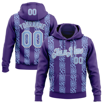 Custom Stitched Purple Light Blue-White Abstract Shape Pattern Sports Pullover Sweatshirt Hoodie